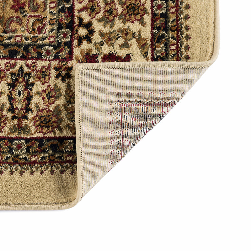 Tapis oriental ivoire / rouge Clarence, Rectangle 10 pi 6 po x 14 pi 6 po