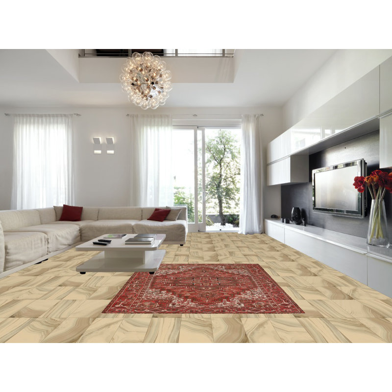 Tapis traditionnel rétro géométrique 7 x 9