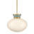 Lucy Medium 1-Light Two-Tone Pendant with Cased Opal Glass-1428862059