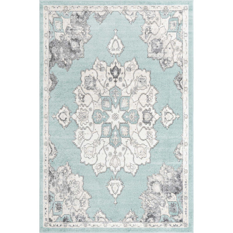 Tapis oriental oriental turquoise, Rectangle 6 pi x 9 pi
