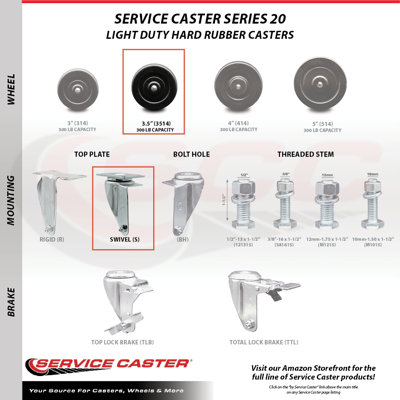 Hard Rubber Wheel Swivel Top Plate Caster