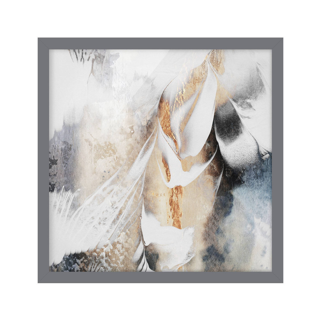 Gerahmtes Poster Golden Abstract Winter