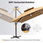 13' X 10' Patio Lighted Cantilever Umbrella, Base Included-1043280580
