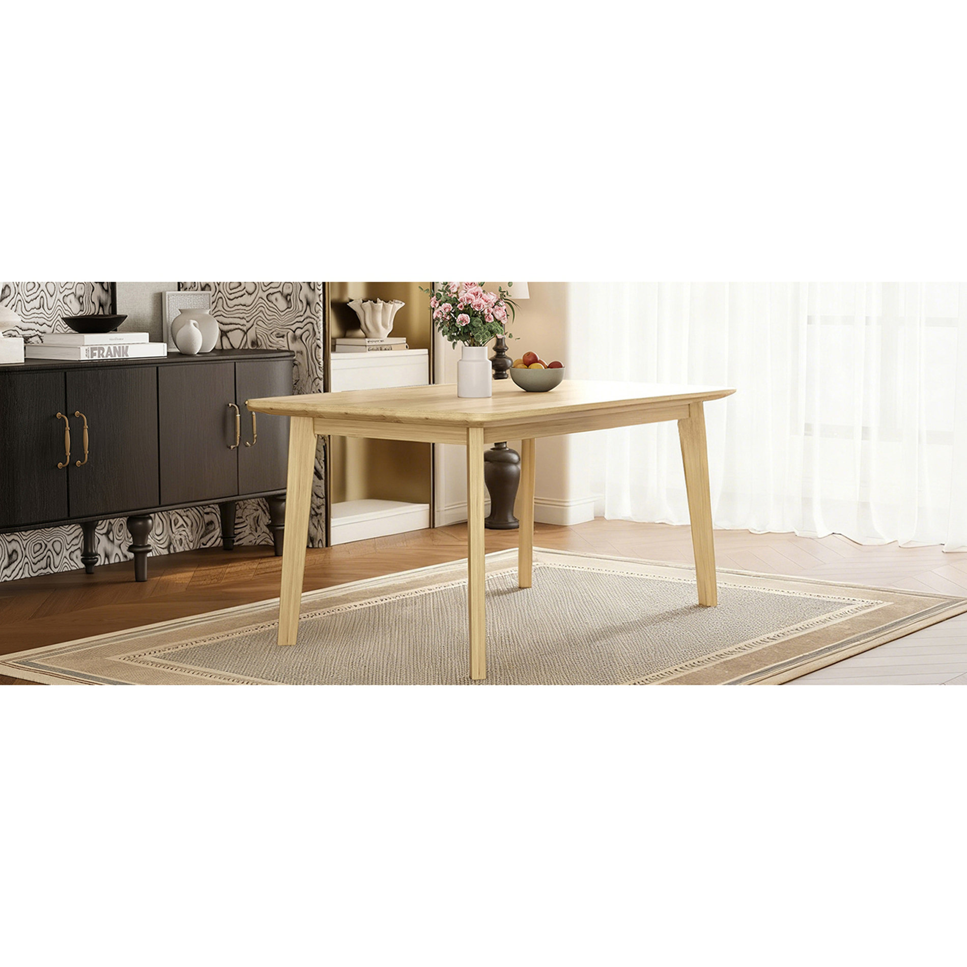 Wayfair Rustic Table Ebern Designs Rustic Farmhouse Solid Wood Dining Table - Wayfair Canada