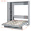 Lit avec lumières à DEL, tablettes, garde-robe - gris-1369462609-1369462608