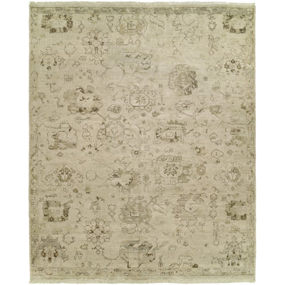 Delano Wool Abstract Area Rug in Beige