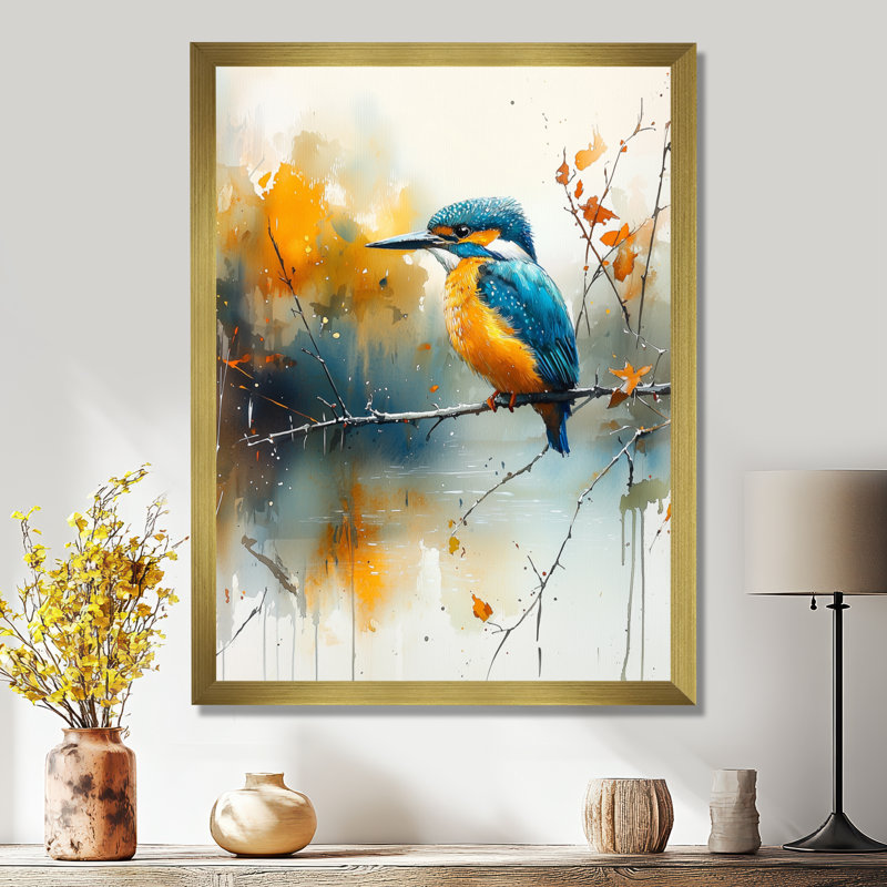 Sharleen - Animals Wall Art Living Room, 20" H x 12" W, Picture Framed, Gold