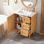 Meuble-lavabo avec lavabo, 3 tiroirs et 1 grande porte à fermeture douce