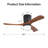 Nicola 42" Minimalist 3-Solid Wood Blade Flush Mount Ceiling Fan With Light  Remote Control And Timing Function-1275171375