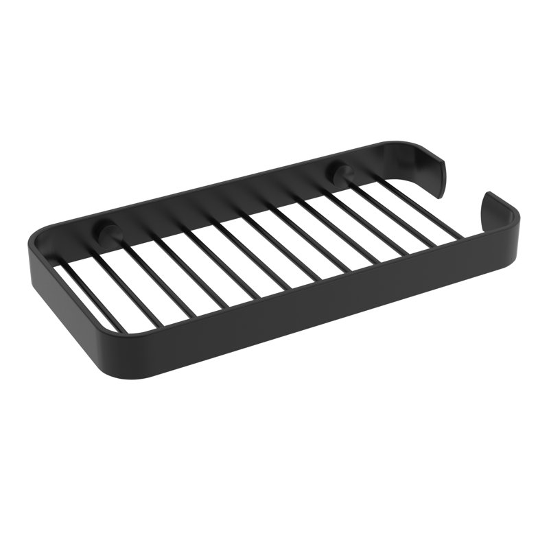 Panier de douche à visser Desmone, Noir mat, H 0,79 po x l 7,87 po x P 3,94 po