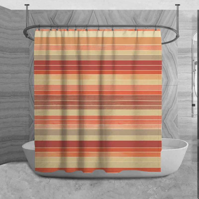 Kyria Striped Shower Curtain, 73" H x 70" W