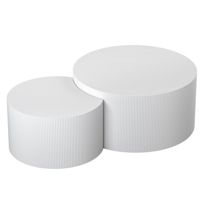 Fronnie 31.5" W 2-Piece Round Nesting Coffee Table Set