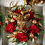Tête de cerf de Noël 22,5 po, blanc doré