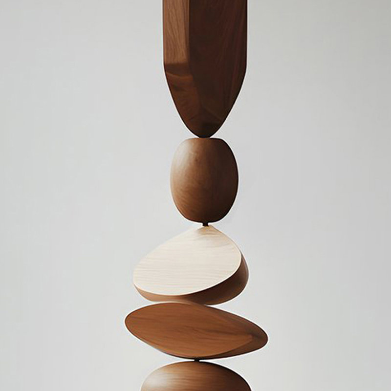 Brown solid wood abstract floor-standing decoration