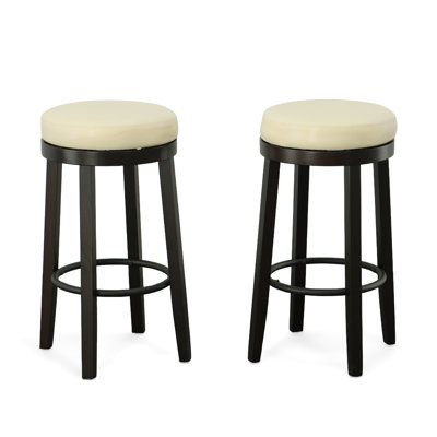 Tabouret de bar moderne crème de 30 pouces avec pivot à 360 degrés