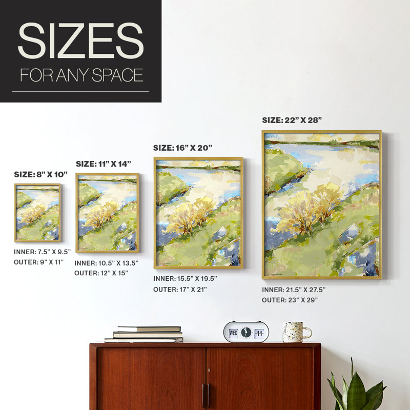 Reproduction encadrée Airy II - bois massif, H 28 po x l 22 po