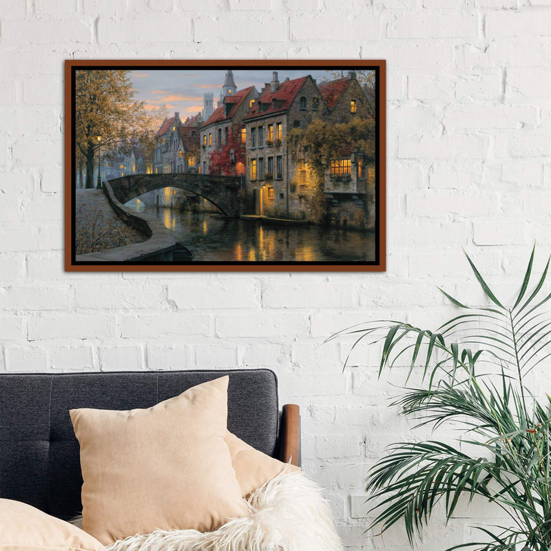 «Silent Evening», reproduction de photo, H 26 po x l 40 po x 1,5 po, Cadre bois classique