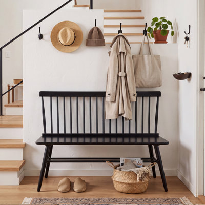 Banc en bois massif Modern Farmhouse Hadiya
