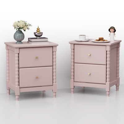 19.7“W Cute Roman column base Nightstand