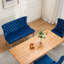 Banc de salle à manger capitonné en velours, style moderne du milieu du siècle, avec dossier à oreilles-1940795511