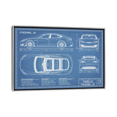 " Tesla Model S (2016-2020) Blueprint "