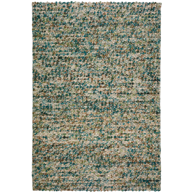 Tapis bleu sarcelle Avarni, Rectangle 8 pi x 10 pi