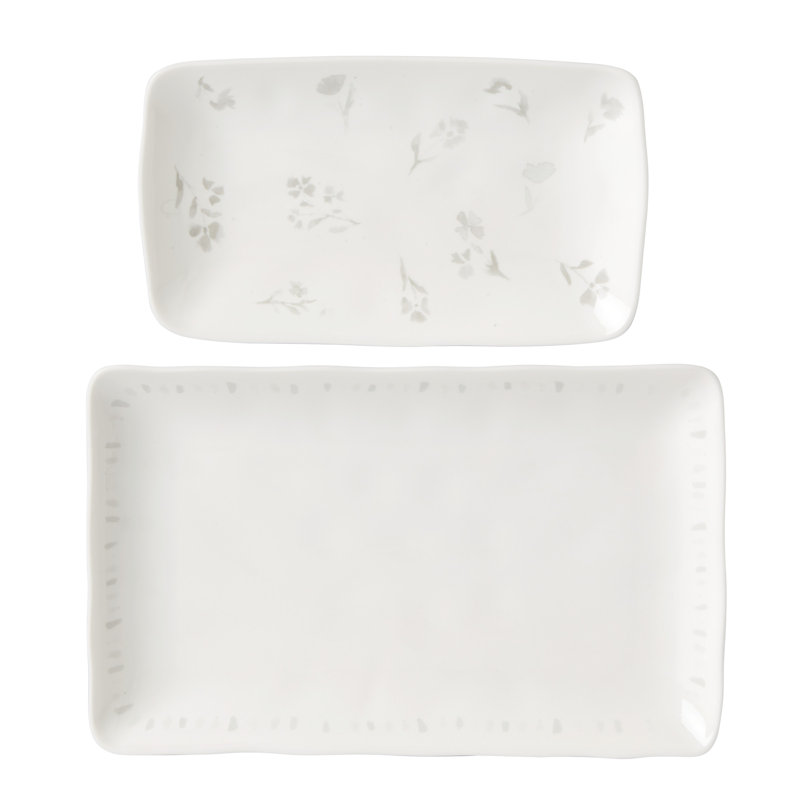 Oyster Bay 2Pc Nesting Serving Platters