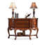 Console demi-cercle en bois massif brun noisette-361257459