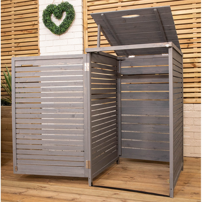 Pack of 2 Grey Washed Back Panels Only for SA-BINS2 Single Bin Storage
