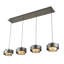 Luminaire suspendu linéaire Axis Island - Graphite