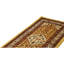 Tapis doré / crème en laine noué à la main de conception unique 2 pi 11 po x 5 pi 8 po