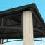 Outsunny 3 x 3(m) Hardtop Gazebo Canopy Galvanised Metal Roof Top Hook