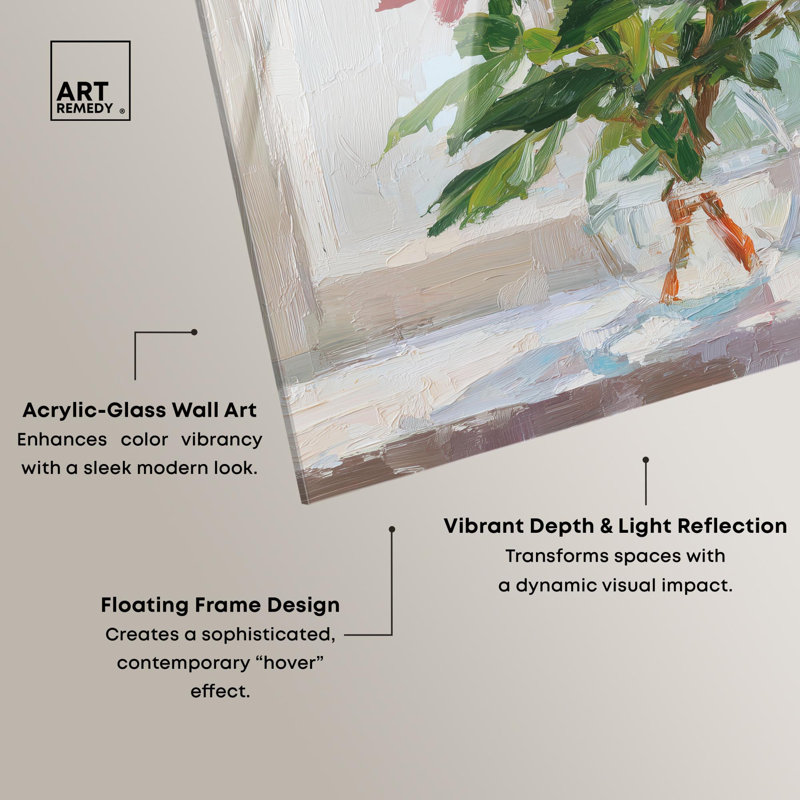 «Glass Vase III Kitchen», reproduction d'art sur acrylique par Art Remedy, H 16 po x l 20 po