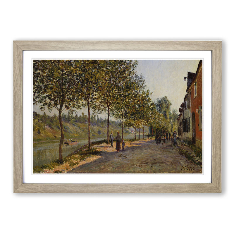 June Morning by Alfred Sisley - Framed Print, 36cm H x 48cm W x 2cm D, Oak Framed
