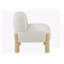 Chaise sans accoudoirs en toile de jute crème Glam