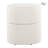 Spin Swivel Ottoman in Cream Polyester Fabric