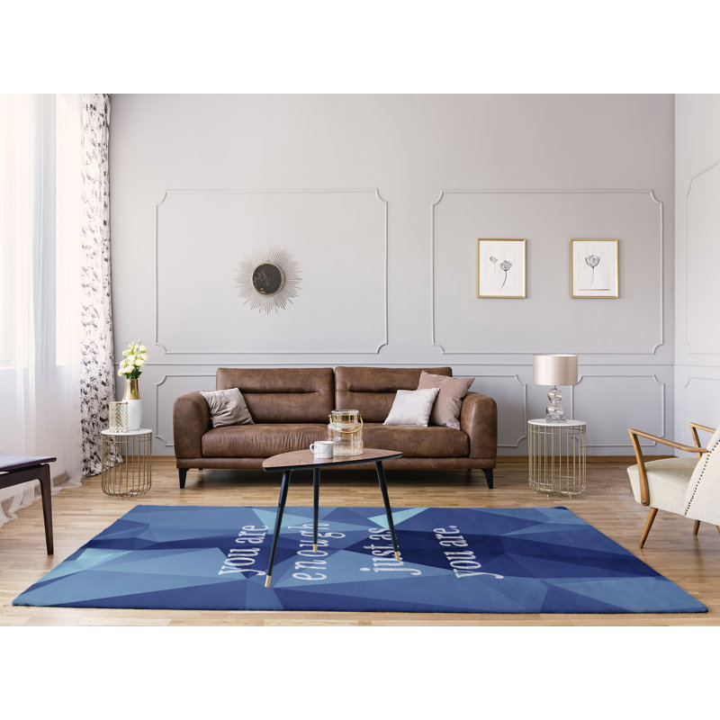 Faux gemme vous êtes assez tapis poly-chenille, Rectangle 5 pi x 7 pi