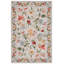 Tapis en laine bouclé / crocheté à la main à motif floral Sapin beige / vert / rouge-2058471217