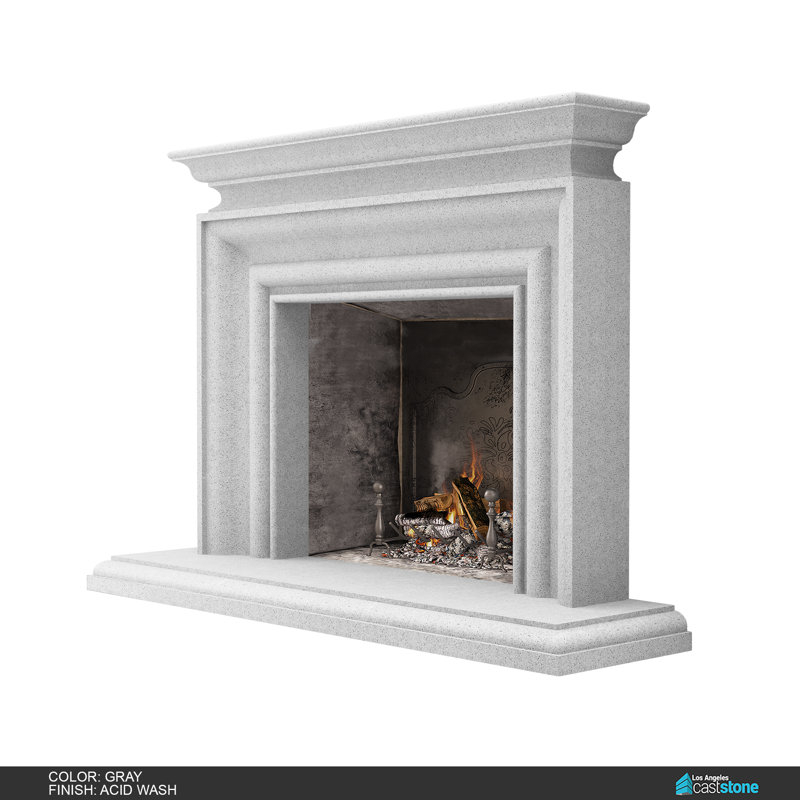 Napa Fireplace Surround, Acid Wash Gray