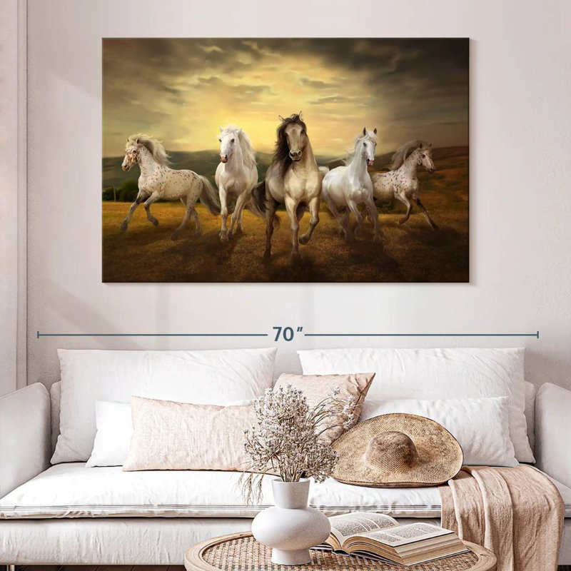 Crowle, lever de soleil, chevaux au galop