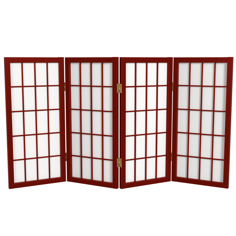 Paravent court Alex H 26,5 po, Palissandre, 4 panneaux