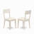 5-Piece Linen White Finish Solid Wood Top - Rectangular Dining Room Set - Seats-4