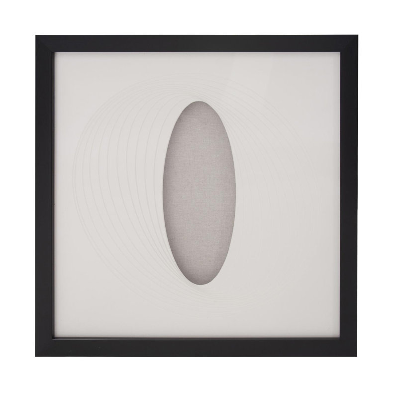 Dimensional Paper Oval Shadowbox Art
