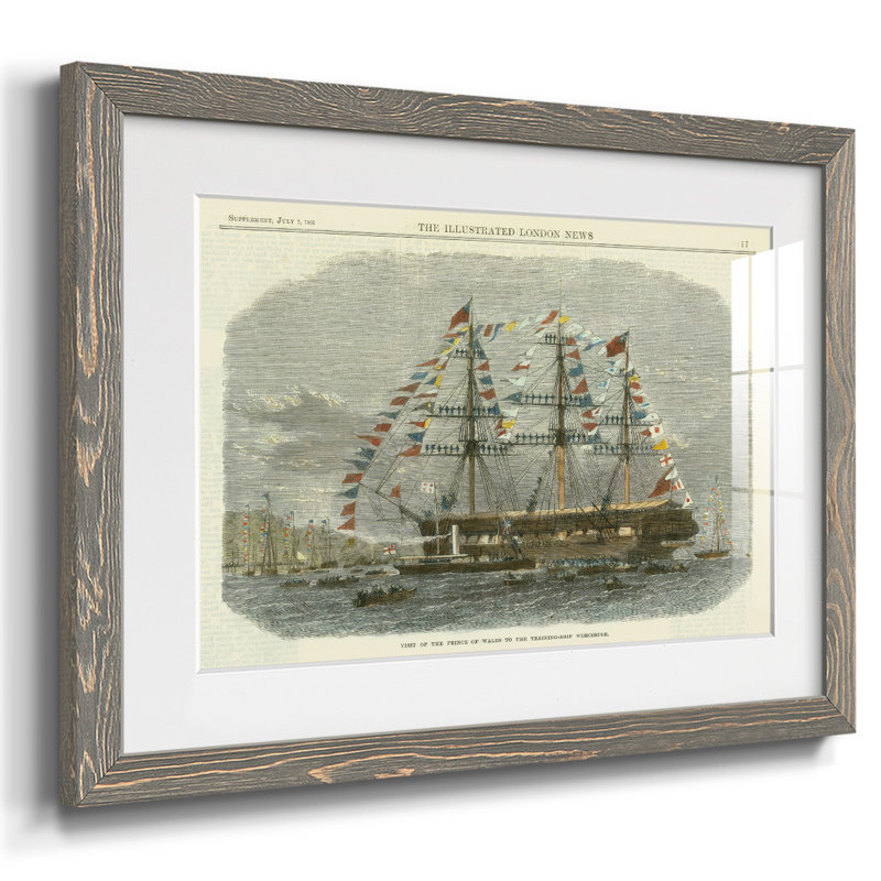 Antique Clipper Ship I, H 28 po x l 42 po x P 1,5 po, Gris