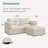 Bouley 82.6'' W L-Shaped Corduroy Modular Sectional -2136135639