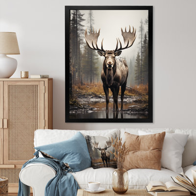 «Aydrianna Brown Moose», impression monochrome sur toile