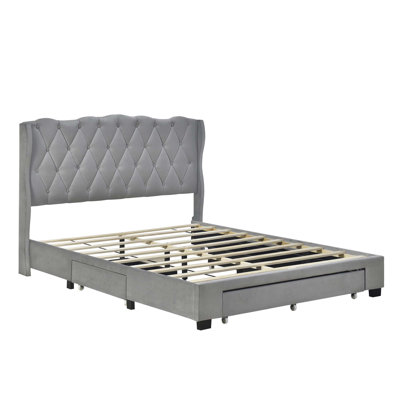 Queen Tufted Storage Platform Bed -  Red Barrel StudioÂ®, AE4B69591C09402FBF6713257354469C