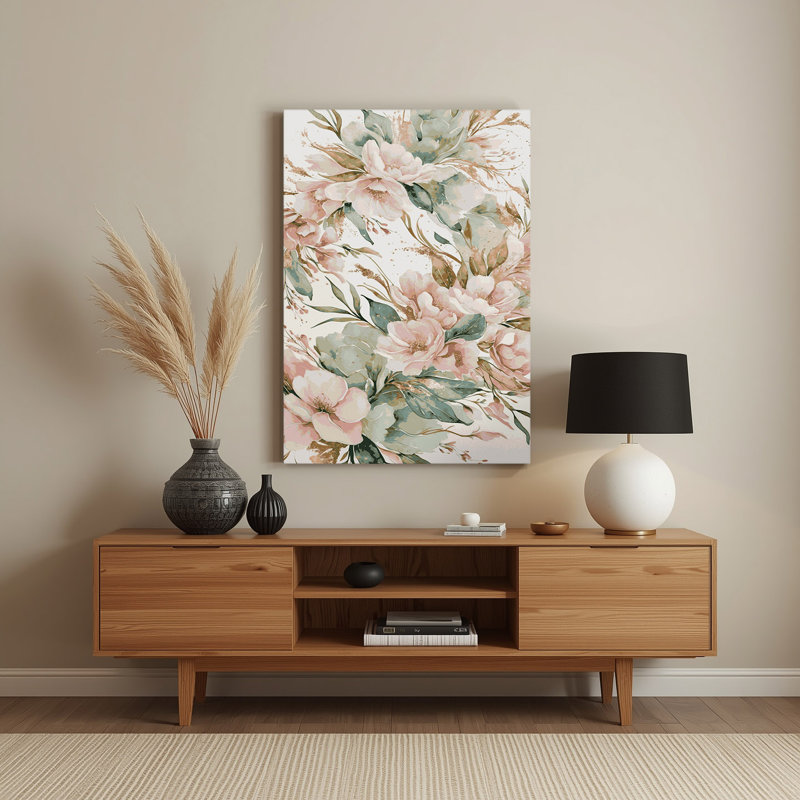 Watercolor Floral 11 Grey Metal Wall Art, 14" H x 11" W