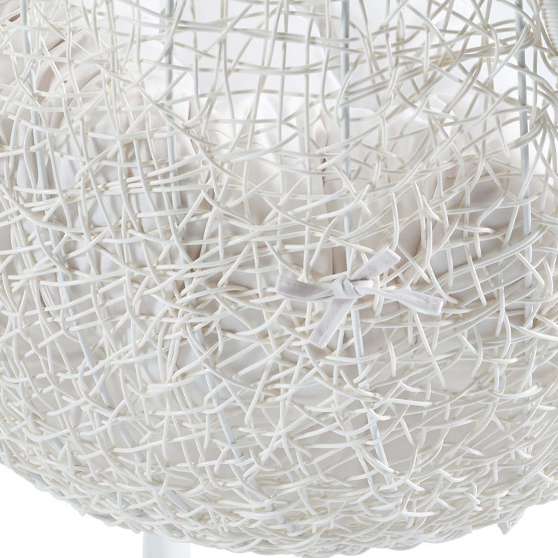 Balancelle d'extérieur avec support Modway Hide Sunbrella, Structure blanche / coussin blanc