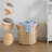  Round Willow Wicker Laundry Basket With Lid Side Handles & Removable Fabric Liner Natural Decorative Storage Hamper For Clothes Towels Blankets And Everyday Home Organization, Large